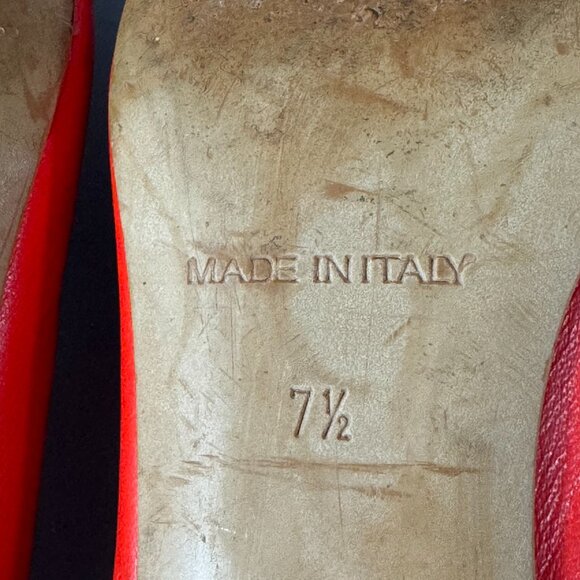 Everlane Women's Red The Italian Leather Day Heel Size 7 1/2 - Picture 11 of 15